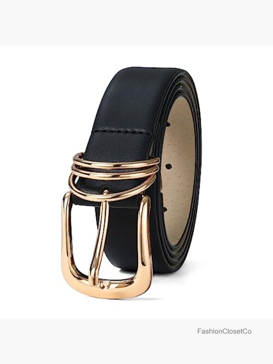 Vintage Gold Buckle Faux Leather Women\'s Fashion Belt main image 6